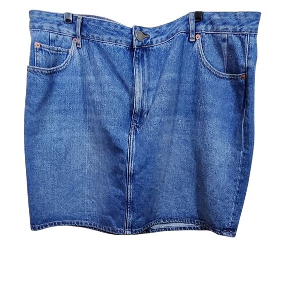 ASOS vintage denim Medium Wash skirt Plus Size UK 22‎ US 18 - Picture 1 of 6